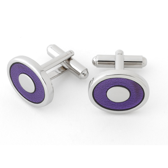 Lilac Sherston Oval Cufflinks