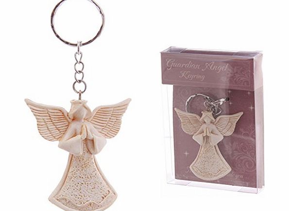 Puckator BEAUTIFUL WHITE GUARDIAN ANGEL FIGURINE KEYRING IDEAL GIFT