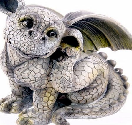 Dragon Garden Ornament Sitting Scratching Ear