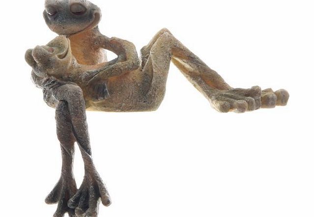 GARDEN ORNAMENT - Cute LONG LEGGED GARDEN FROG Figures - Kissing - Ideal Pond Statue - 22cm