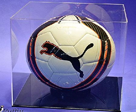 Puffin Plastics Football Display Case - Black Base