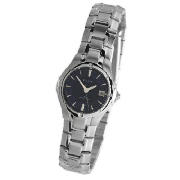 Pulsar ladies round blue dial stainless steel