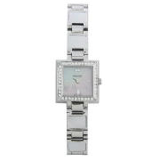 PULSAR LADIES SILVER SQUARE MOP SET WATCH