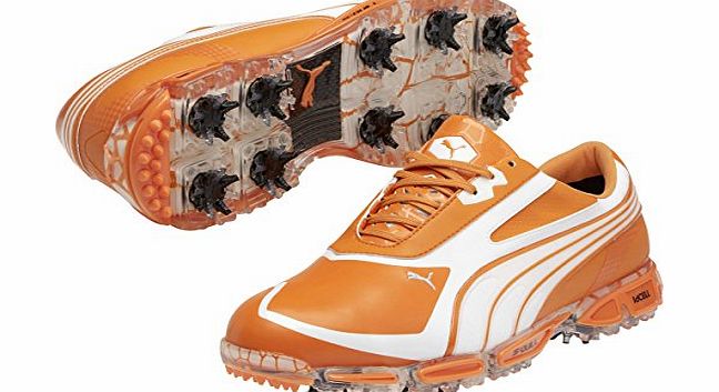 Puma 2013 Mens AMP Cell Fusion SL Golf Shoes - Vibrant Orange/White - UK 9