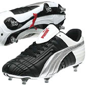 Puma Attaccante Soft Ground - Black/White/Silver.