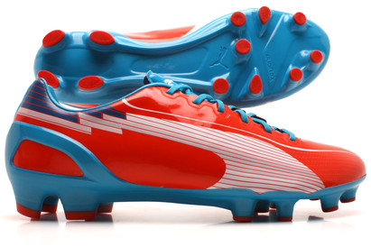 Puma Evospeed 1 FG Football Boots Orange/White/Ocean