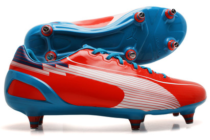 Puma evoSPEED 1 SG Football Boots Orange/White/Ocean