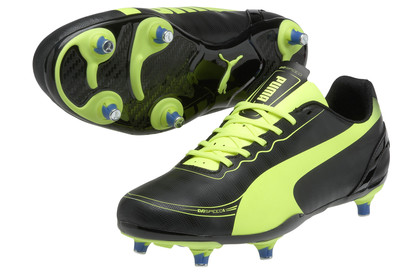 Puma Evospeed 5.2 SG Football Boots Black/Fluo Yellow