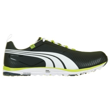 Puma Faas Lite Golf Shoes Black/White/Lime Green