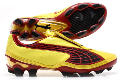 Puma Football Boots Puma V1-10 FG Football Boots Blazing Yellow/Chilli