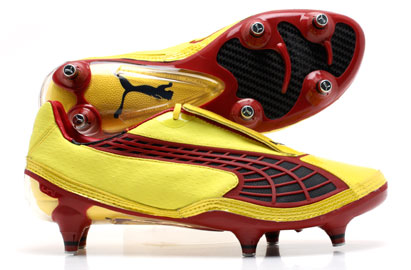 Puma Football Boots Puma V1-10 SG Football Boots Blazing Yellow/Chilli