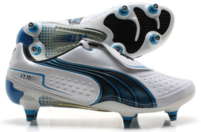 Puma Football Boots Puma V1.11 SG Football Boots White/Black.Dresden Blue