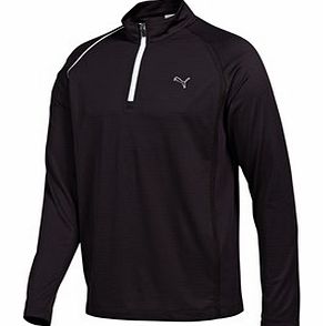 Mens 1/4 Zip Long Sleeve Polo Shirt