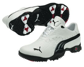 puma Golf Scramble Golf Shoe White/Black/Red