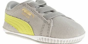 Puma kids puma light grey suede classic boys baby