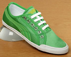 Puma Ladies Puma Crete Pique Green Mesh Trainers