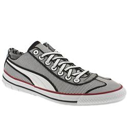 Puma Male 917 Lo Pop Ii Fabric Upper Fashion Trainers in Black and White