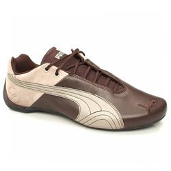 Male Future Cat Lo P Too Leather Upper Fashion Trainers in Dark Brown