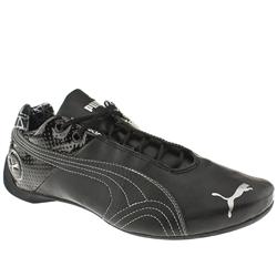 Puma Male Future Cat Lo X Leather Upper Fashion Trainers in Black and Silver, Brown