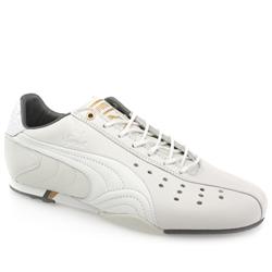 Puma Male Sprint 2 Lux Leather Upper Fashion Trainers in Black, Stone