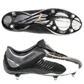 Puma Mens Cellerator Zero 5 Soft Ground - Black/White/Gold.