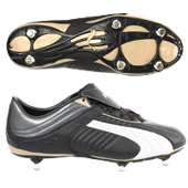 Puma Mens Veneno Soft Ground - Black/White/Gold.