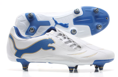 Puma Powercat C 3.10 SG Football Boots White/Royal/Gold