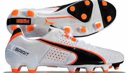 Puma Spirit II FG Football Boots White/Black/Fluo