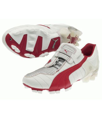 Puma V-Konstrukt III FG Football Boots White/Silver/Red