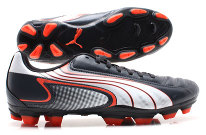 Puma V6.11 GC FG Football Boots Charcoal/White/Fluo