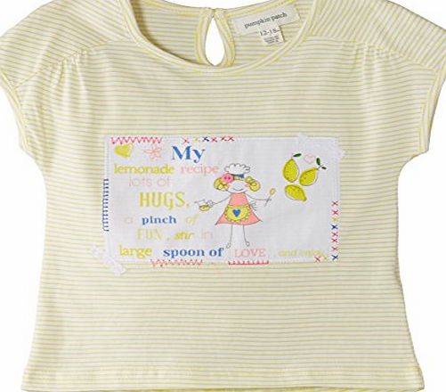 Pumpkin Patch Girls Lemonade Recipe T-Shirt, Yellow (Sun Glow), 5 Years