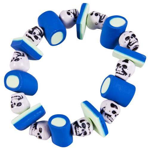 Ladies Blue Bone Shaker Dolly Mix Bracelet from