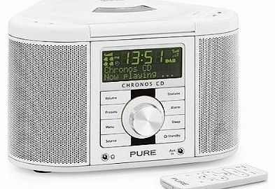  Chronos CD Series II, DAB/FM/CD Stereo Clock Radio - White