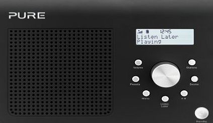 Pure UK Pure One Classic Series 2 Digital DAB/FM Radio with live radio record and playback - Black