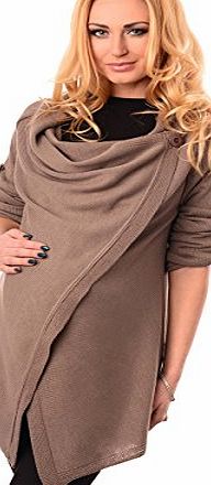 Purpless Maternity and Nursing Cardigan 9005 (UK 12-14, Cappuccino)