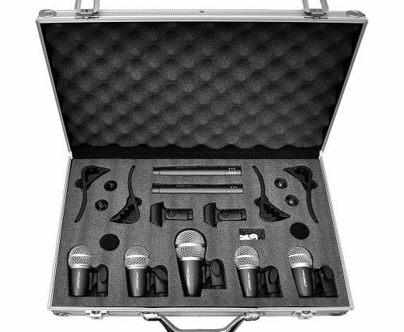 Pyle-Pro PDKM7 7 Piece Drum Microphone Set