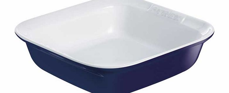 Pyrex Ceramic Square Roaster - 24cm x 24cm Blue