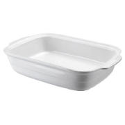 Ceramic White Large Rectangular Roaster