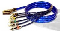 QED Sqart AV19 - Scart to 6 phono - RGB video and audio - 5 Metre