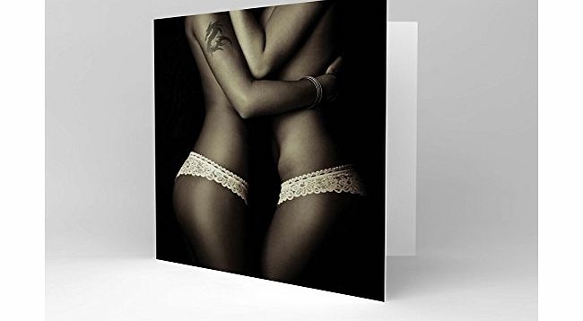 QUALITY FINE ART PRINTS LESBIAN LOVE ROMANCE GIRLS UNDERWEAR BLANK GREETINGS BIRTHDAY CARD ART CS078