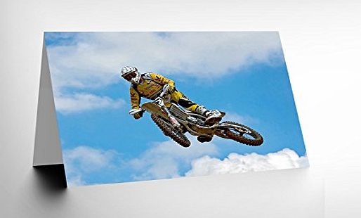 QUALITY FINE ART PRINTS MOTOCROSS DIRT BIKE JUMP SPORT PHOTO BIRTHDAY BLANK GREETINGS CARD CL1116