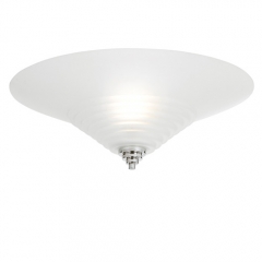 Clarice Chrome and Glass Flush Ceiling Light