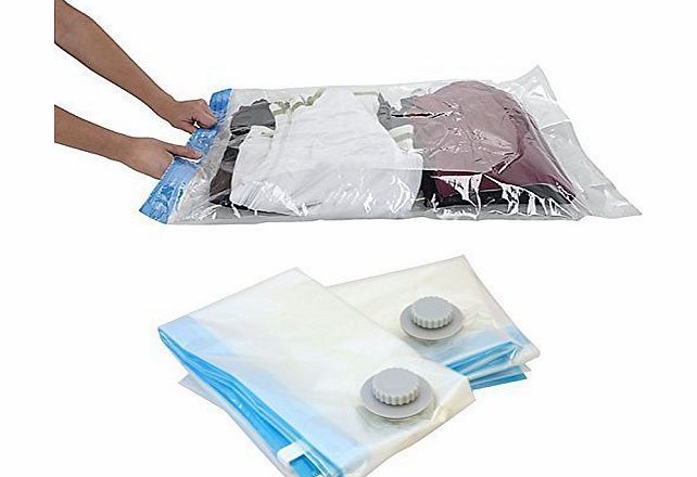 Qualtex 10 Pack of Vacuum Compressed Storage Bags Space Saver Saving Clothes Bedding 100 x 110cm