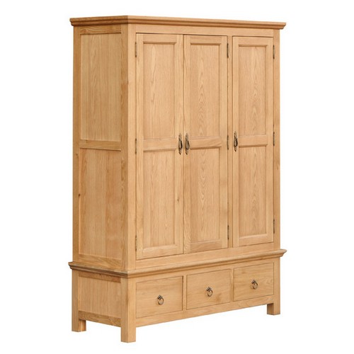 Quebec Oak Triple Gents Wardrobe 594.009