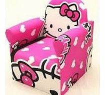 QUICKFABRICS HELLO KITTY CHILDRENS BRANDED CARTOON CHARACTER ARMCHAIR CHAIR BEDROOM PLAYROOM KIDS SEAT