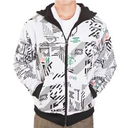 Boys Dazzle Sherpa Zip Hoody - White1