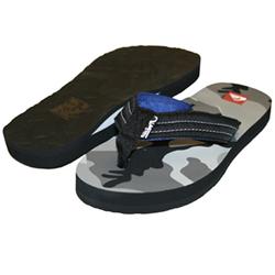 Boys Little Brigade Flip Flops - B/G/W