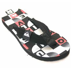 Boys Little Velvet Flip Flops - Blk/Red