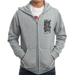 Quiksilver Boys Shoot Zip Hoody- Light Grey Heathe