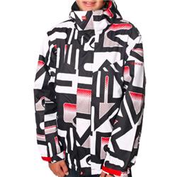 Boys Wintry Printed Snow Jacket - White